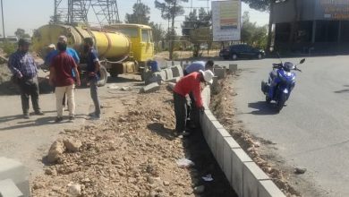 آغاز عملیات جدول‌گذاری ورودی‌های اصلی شهرک کامیونداران اسلامشهر