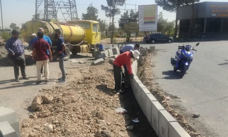 آغاز عملیات جدولگذاری ورودیهای اصلی شهرک کامیونداران اسلامشهر